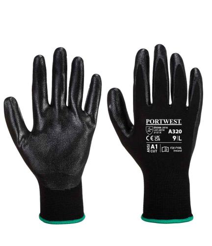 Portwest Dexti-Grip Gloves - Black - L
